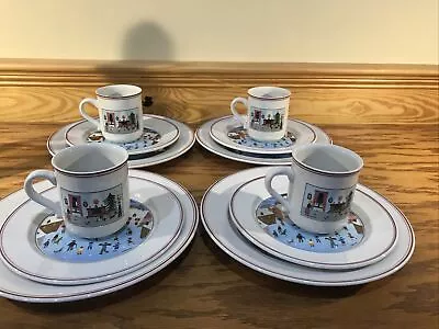 Villeroy & Boch Naif Christmas Set Service Of 4 Cups Plates Salad 12 Pieces • $246.60