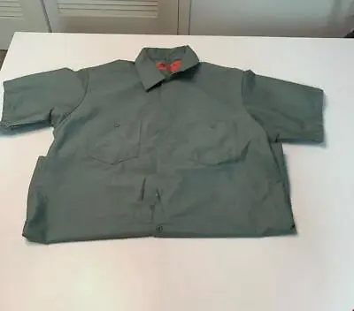 NEW Vintage Men's DICKIES Industrial Uniform Work Shirt Shrt Sleeve XL Khaki Grn • $15