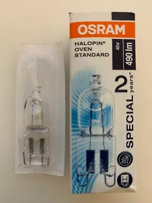 £4.89 • Buy Osram 40w Oven Bulb Lamp Cooker Appliance Light G9 2700k Halogen Halopin 490lm