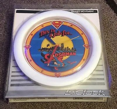 $55.25 • Buy This Is A Job For Superman Wall Clock 1988 Electro Optix Inc