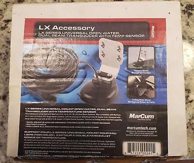 Marcum LX Series Accessory Open Water Dual Beam Transducer W/ Temp Sensor • $49