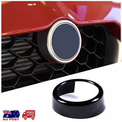 For Alfa Romeo Giulia 2017-2020 Front Badge Trim Ring ABS Glossy Black • $28.99