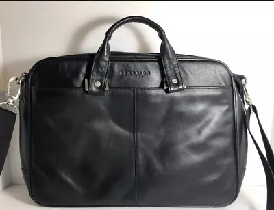 Kenneth Cole Briefcase/Laptop Bag Reaction Genuine Leather Black • $23