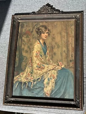 Alice Blue Gown Framed Print Portrait Art Deco Nouveau Frame Vintage Woman Art  • $69.99