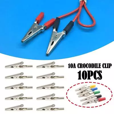 10pcs 1009 Clip Crocodile Clip Large Single Handled 10A Clip 4mm Crocodile A5K1 • £3.49