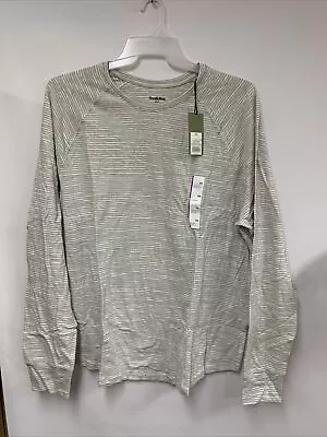 Standard Fit Long Sleeve Crew Neck Baseball T-shirt Xxl Gray Stripe  New W/tags! • $8.09