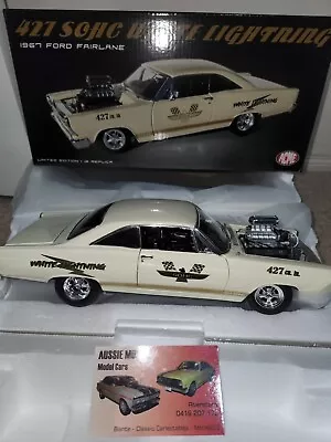 1:18 ACME 1967 Ford Fairlane 427 SOHC Blown Street Machine  White Lighting  • $279.95