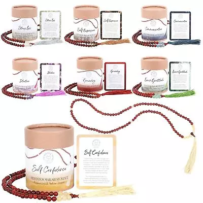 Mallah Chakra Necklace Beaded Spiritual Jewellery Reiki Meditation Prayer Beads • £8.20