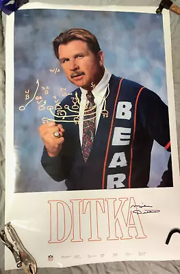 1986 Mike Ditka Chicago Bears Poster - 35  X 23  • $15