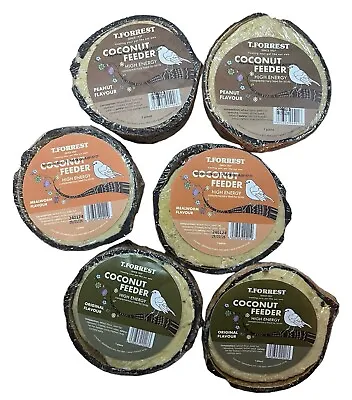 Premium Coconut Halves Wild Bird Feeders Mixed Pack - Suet Filled - Garden Birds • £15.99