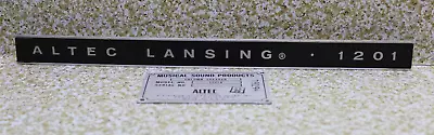 Vintage Altec Lansing #1201 Speaker Box Badge Logo 1960's See All Pics • $9.50