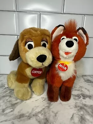 Video Release The Fox And The Hound Plush Todd & Copper Vintage Disney Movie Set • $35