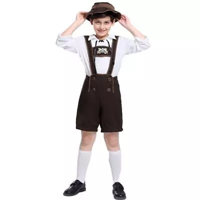 Hot Oktoberfest Men Lederhosen Bavarian Beer Festival Costume Fancy Dress • $20.39