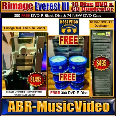 $1000 • Buy 10 Disc DVD Duplicator/ Rimage Everest III CDPR22 Thermal Printer DVD Autoloader