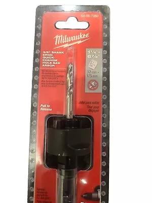 Milwaukee 49-56-7250 3/8  Shank Ergo Quick-Change Hole Saw Arbor. New Sealed. • $14.75