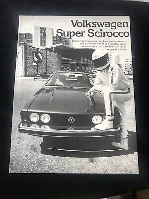 Original 1970’s Volkswagen VW Scirocco Sales Brochure  Super Scirocco • $9