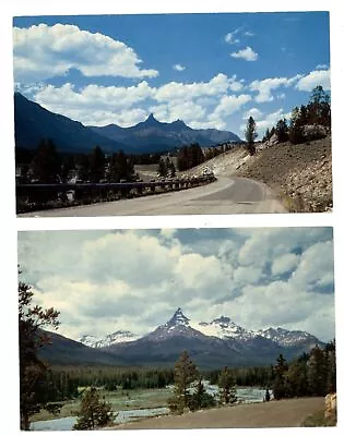 Lot Of 2 Pilot & Index Mountain Peaks Wyoming Montana Beartooth Area Postcards • $8