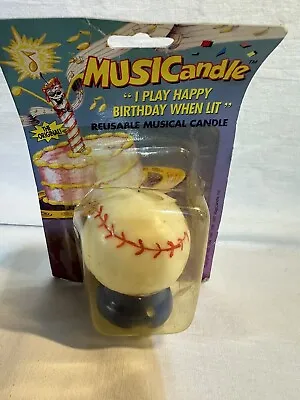 Vintage 1993 BASEBALL ⚾ Musicandle Singing Musical Birthday Candle Cake Topper • $14.99