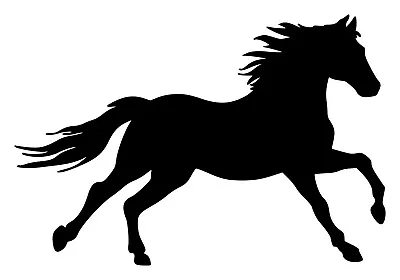 HORSE  -V2- Vinyl Decal Sticker - Running - Farm Mane Tail Equestrian Riding • $4.99