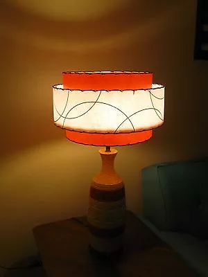 Mid Century Vintage Style 3 Tier Fiberglass Lamp Shade Modern Atomic Retro TW3 • $145