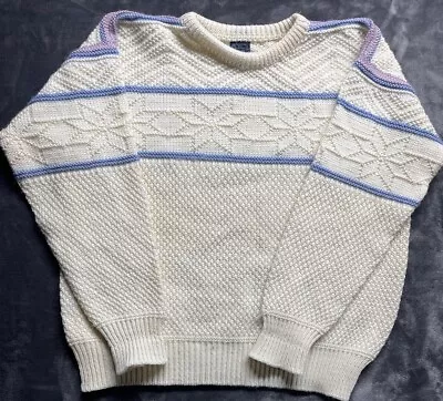 VTG Dale Of Norway Wool Nordic Knit Pullover Sweater Size Large • $70