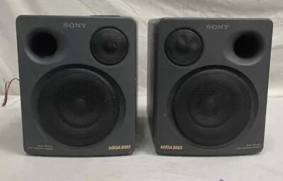 Pair (2) Of Vintage Sony Mega Bass Bookshelf Speakers - Excellent Pre-Owned Cond • $69.50