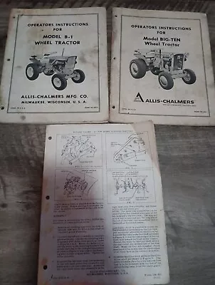 Allis Chalmers Model B-1 B10 Operators Manual ( Original) Big Ten • $23.07