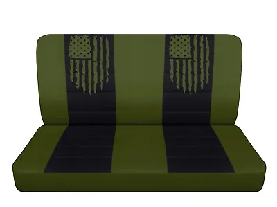 Truck Seat Covers Fits Ford F 100 1953-1978 The Flag On Breen Black Seat Covers • $89.99