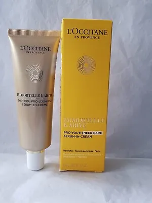 L’Occitane Immortelle Shea Butter Pro Youth Neck Cream Serum In Cream Boxed 50ml • £32