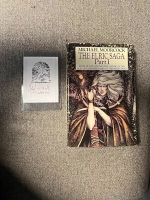 The Elric Saga: Part I By Michael Moorcock (signed Bookplate)1984 SFBC Edition • $40