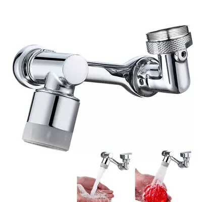 Kitchen Tap Aerator 1080° Rotate Faucet Swivel End Diffuser Adapter Extender  • £8.98