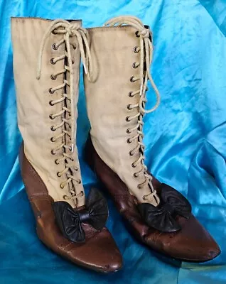 Vintage Antique Ladies Victorian 1880s Boots With Heels • $48.75