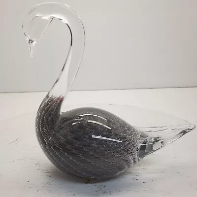 Marcolin Handmade Art Crystal Swan Purple  Sweden Signed • $34.99