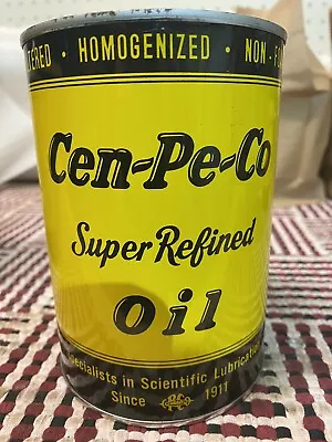 Cen-Pe-Co Full Metal 1 Qt Vintage Oil Can • £43.79