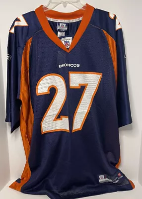 Mens Reebok NFL Denver Broncos #27 Knowshon Moreno Blue Football Size-L  NWT!!! • $39.99