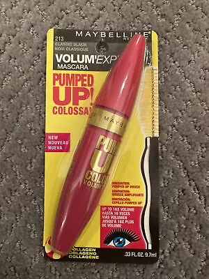 Maybelline Colossal Volume Express Pumped Up Mascara 213 CLASSIC BLACK  Washable • $6.50