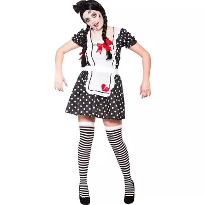 £9.99 • Buy Womens Size 18-20 Large Broken Doll Halloween Costume Fancy Dress Ragdoll Zombie