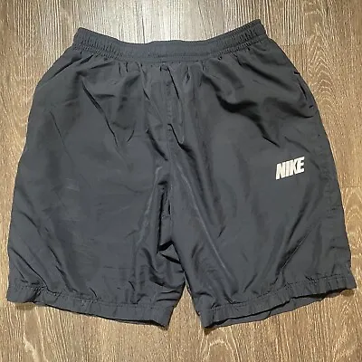 Vintage Nike Athletic Shorts Mens XL Black Windbreaker Athletic Gym Training Y2K • $17.96