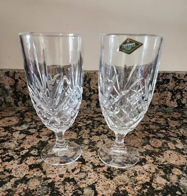 2 Shannon Godinger Dublin Crystal Iced Tea Goblets Glasses • $19.99