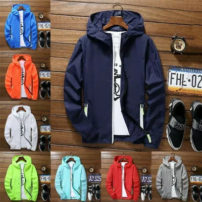 Men Zip Up Hoodies Waterproof Jacket Fishing Outdoor Quick-Drying Casual Outwear • $18.99