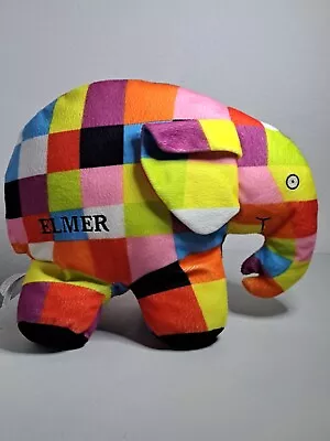 Elmer The Patchwork Elephant 2007  David McKee Plush 10  Toy- Kids Preferred • $18.50