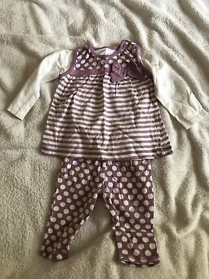 Asda George Baby Girl  2 Piece  Set Age 3 To 6 Months • £0.99