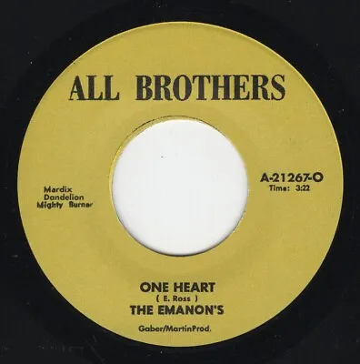 Emanons-One Heart/Look In The Want Ads -All Bros-Philly Soul 45-Pic Sleeve VG+ • $12