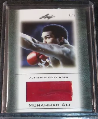 2010 Leaf Muhammad Ali #50 Fight Worn Memorabilia Trunks/Glove Relic #D 5/5 • $299.95