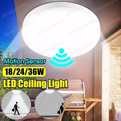 £8.79 • Buy LED Ceiling Light PIR Motion Sensor Light Bathroom Kitchen Living Room Wall Lamp