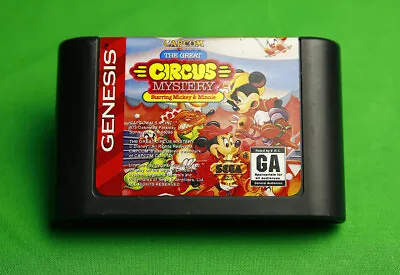 The Great Circus Mystery By Capcom • Sega Genesis System • Mickey & Minnie Mouse • $29.95