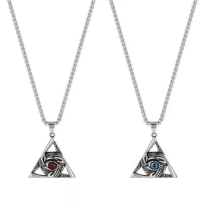 Lucky Evil Eye Fatima Hamsa Pendant Demon Necklace Women Men's Turkish Jewelry • $10.99