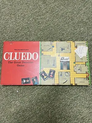 Vintage Cluedo Board Game Waddingtons 1965-1972 Complete • £12.05