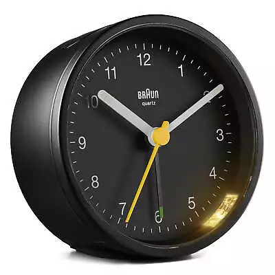 Black Analogue Alarm Clock With Snooze Light And Quiet Quartz Movement • $21.60