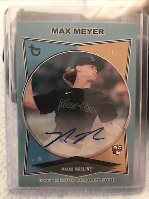 2023 Topps Brooklyn Collection RC Blue Border AUTO SP #16/30 Max Meyer (Marlins) • $30